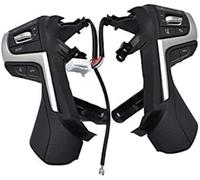 BTFWM Conjunto de almohadilla alimentación del interruptor control volante multifunción coche, para TOYOTA, para Land Cruiser Lc200 2007-2018 Kit de botones del volante(Black Cable)