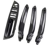 BTFWM Cubierta embellecedora de tirador manija del Panel la puerta apoyabrazos interior lado izquierdo derecho, for, E70 X5 E71 X6 Tirador de puerta interior de coche(Black-4pcs)