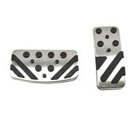 BTFWM Cubiertas de pedales embrague y freno gas aluminio for acelerador automóvil, for Mitsubishi, Eclipse Cross 2018 2019, accesorios, cubierta pedal Protector de pedales para coche(Black AT 2PCS)