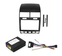BTFWM Fascia 2 DIN for VW 2010, Kit de instalación de Panel estéreo con Adaptador de Marco de moldura Panel Frontal de Radio de Coche(Ame Canbus Cable)