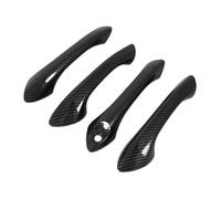 BTFWM For Chevrolet Onix II Turbo 2019-2023 cubierta de manija puerta fibra carbono embellecedor pegatinas diseño coche Tuning Cubierta para manija de puerta exterior de coche(4handle 1keyhole)