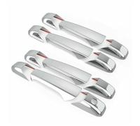 BTFWM For Chevrolet, Suburban Tahoe Silverado Avalanche, for GMC Yukon XL Sierra, cubiertas cromadas/negras for manijas de puertas coche Cubierta para manija de puerta exterior de coche(Silver)