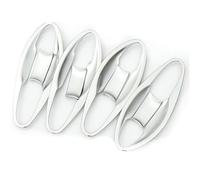 BTFWM For City, 2014-2020, cubierta de manija puerta coche carbono cromado, pegatinas cuenco, accesorios, estilo Cubierta para manija de puerta exterior de coche(Silver Door Handle Bowl)