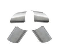 BTFWM Juego de 4 Uds. De embellecedores de Cubierta de Lentejuelas for Panel de Volante de Coche de Acero Inoxidable, Accesorios for Ford, Focus 2 Mk2 2005-2012 Pegatina Emblema del Volante Mk2