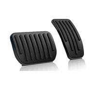BTFWM Juego de cubiertas pedales freno y acelerador aluminio antideslizantes for Tesla, modelo 3, Y 2016-2022 2023, accesorios for coche, cubierta pedal Protector de pedales para coche(Black SILVE)