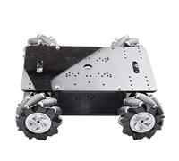 BTFWM Kit de chasis de Coche Robot Mecanum con Doble chasis de Carga de 5KG con 4 Uds. De Motor codificador de 12V, for Arduino, Raspberry Pi DIY Stem Rueda omnidireccional