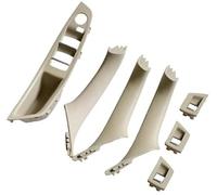 BTFWM LHD Juego de 7 Piezas Cubierta Interior Tirador manija Panel Puerta Pasajero Coche, for, F10 F11 F18 520i 523i 525i 528i 535i 51417225851 Tirador de puerta interior de coche(Beige White-7pcs)