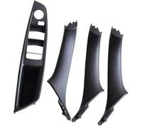 BTFWM LHD Juego de 7 Piezas Cubierta Interior Tirador manija Panel Puerta Pasajero Coche, for, F10 F11 F18 520i 523i 525i 528i 535i 51417225851 Tirador de puerta interior de coche(Black-4Pcs)