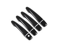 BTFWM Moldura cromada negra brillante for manija de puerta coche, for Renault, Kadjar 2015-2019 Cubierta para manija de puerta exterior de coche(Black No Button)
