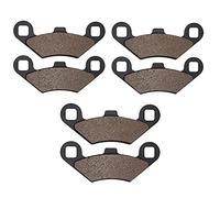 BTFWM Pastillas de freno delanteras y traseras for motocicletas Polaris 500 Predator TLD 2003-2007 Juego de pastillas de freno delanteras y traseras(3pairs)