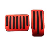 BTFWM Pedales de coche for Tesla, modelo 3, Y 2016-2021, acelerador, combustible, freno, almohadillas, alfombrillas, cubierta, estilo Protector de pedales para coche(Black RED)