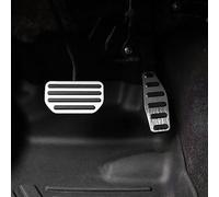 BTFWM Reposapiés for pedales de acelerador, freno y embrague coche, cubiertas for Jimny, JB64 Sierra JB74W 2019 2020, accesorios estilo, cubierta for Protector de pedales para coche(Black AT SILVER)