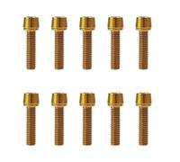 Btgghytr 10 pernos de vástago de bicicleta, tornillo de vástago de bicicleta de acero de 5 x 20 mm/M6 x 20 mm, pernos de manillar de bicicleta, vástago de tornillo de tornillo