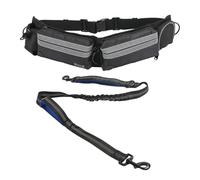 Btgghytr Cinturón de paseo para perros con correas reflectantes de tamaño ajustable para correr por la noche, razas al aire libre