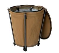 Btgghytr Cubo de basura plegable para acampar, para el hogar, juguetes, ropa, almacenamiento, cubo redondo