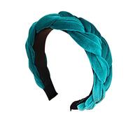 Btgghytr Diadema de moda para mujer, antideslizante, suave, gruesa, ancha, color sólido, aro de terciopelo trenzado, accesorio para el cabello