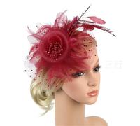 Btgghytr Diadema para mujeres y niñas, accesorio tradicional con plumas, decoración para bodas, carreras, fiestas