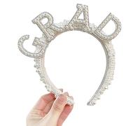 Btgghytr Diadema para mujeres y niñas, con perlas para el cabello, diadema para desfile, graduación, velo de novia, tul, perlas completas, diadema de novia, bonita diadema para el cabello, accesorios