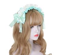 Btgghytr Diadema para mujeres y niñas, cordones plisados para la cabeza, aro con lazo, adornos de maquillaje, festivales, fiestas, accesorios para el cabello