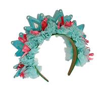 Btgghytr Diadema para mujeres y niñas, delicada diadema plisada de encaje con forma de corona, regalo de festival para parejas, adolescentes, bonita diadema para el cabello, accesorios para el cabello