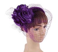 Btgghytr Diadema para mujeres y niñas, diadema acolchada con velo para mujer, pastillero, sombrero, ópera, diadema linda, accesorios para el cabello