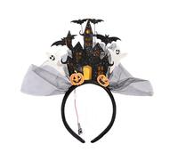 Btgghytr Diadema para mujeres y niñas, diadema brillante de castillos embrujados para fiesta de Halloween, accesorios de disfraz seguros