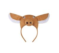 Btgghytr Diadema para mujeres y niñas, diadema creativa con orejas de cerdo peludas, de felpa suave para mujeres, hombres, adolescentes, diadema para el pelo, bonita diadema para el pelo, accesorios