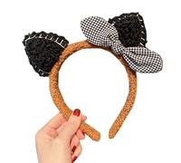 Btgghytr Diadema para mujeres y niñas, diadema de felpa con orejas de gatito, diadema de animales de dibujos animados para orejas de gato, diadema para lavar la cara, bonita diadema para el pelo,