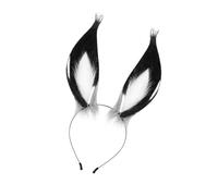 Btgghytr Diadema para mujeres y niñas, diadema de orejas de conejo de felpa, accesorio suave para el pelo para fiestas de Halloween