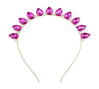 Btgghytr Diadema para mujeres y niñas, diadema lateral fina brillante con diamantes de imitación, decoración de cristal colorido, aro único para el pelo, para mujer, novia, boda, fiesta, diadema linda
