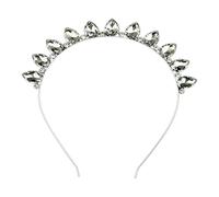 Btgghytr Diadema para mujeres y niñas, diadema lateral fina brillante con diamantes de imitación, decoración de cristal colorido, aro único para el pelo, para mujer, novia, boda, fiesta, diadema linda