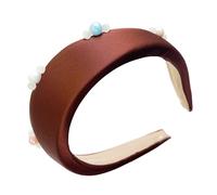 Btgghytr Diadema para mujeres y niñas, diadema vintage con cuentas para mujer, elegante accesorio para el cabello con diseño retro