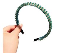 Btgghytr Diadema para mujeres y niñas, elegante diadema de calavera alta con cuentas de cristal brillante para mujer, diadema informal y bonita, accesorios para el cabello