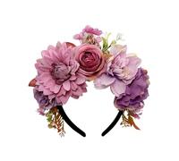 Btgghytr Diadema para mujeres y niñas, elegante diadema de tela floral para mujer, estilo natural, accesorio para el cabello suave