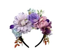 Btgghytr Diadema para mujeres y niñas, elegante diadema de tela floral para mujer, estilo natural, accesorio para el cabello suave