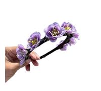 Btgghytr Diadema para mujeres y niñas, estilo realista, con forma de flor, para novia, fotografía de primavera, estilo étnico, para boda, fiesta, novia, diadema para el pelo, accesorios para el
