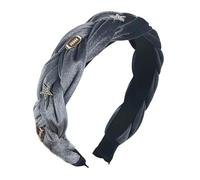 Btgghytr Diadema simple para mujeres y niñas, tocado de estrella de maquillaje, tocado para fiestas, para vacaciones, viajes, bonita diadema para el pelo, accesorios para el cabello