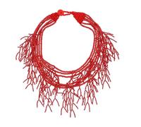 Btgghytr Ethnic Styles - Collar de cuentas de varias capas, longitud ajustable, ligero, elegante, joyería de resina para mujer, collar ligero y moderno, talla única, como se describe, como se describe