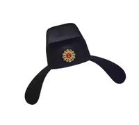 Btgghytr Gorra ceremonial tradicional para viajes, diseño plegable, diseño antiguo, sombrero oficial para festivales culturales esenciales