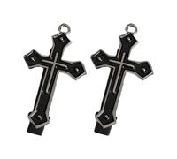 Btgghytr Horquilla de metal para el pelo con cruces oscuras balletcore oscuras, pinza plana para Halloween, horquilla oscura y elegante, pinzas para el pelo para mujeres y niñas