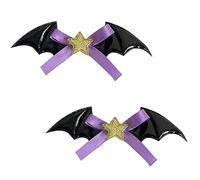 Btgghytr Horquilla para el pelo de Halloween para niñas, gargantilla con alas de murciélago, tocado de Halloween, diadema para el cuello, pinzas para peinar el cabello para mujeres y niñas