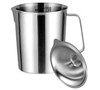 Btgghytr Jarra de espuma de leche de acero inoxidable de múltiples capacidades, tapa a prueba de fugas, mango ergonómico, apta para lavavajillas, herramienta de preparación de café, jarra de medición