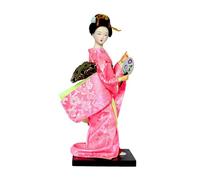 Btgghytr Muñeca clásica de estilos japoneses con kimonos ornamentados y bases fuertes, decoración de casa de té, muñeca de cortesana abdominales para exhibir cortesana japonesa