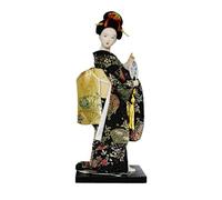 Btgghytr Muñeca clásica de estilos japoneses con kimonos ornamentados y bases fuertes, decoración de casa de té, muñeca de cortesana abdominales para exhibir cortesana japonesa