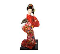 Btgghytr Muñeca clásica de estilos japoneses con kimonos ornamentados y bases fuertes, decoración de casa de té, muñeca de cortesana abdominales para exhibir cortesana japonesa