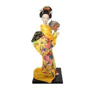 Btgghytr Muñeca clásica de estilos japoneses con kimonos ornamentados y bases fuertes, decoración de casa de té, muñeca de cortesana abdominales para exhibir cortesana japonesa