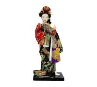 Btgghytr Muñeca clásica de estilos japoneses con kimonos ornamentados y bases fuertes, decoración de casa de té, muñeca de cortesana abdominales para exhibir cortesana japonesa