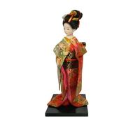 Btgghytr Muñeca clásica de estilos japoneses con kimonos ornamentados y bases fuertes, decoración de casa de té, muñeca de cortesana abdominales para exhibir cortesana japonesa