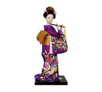 Btgghytr Muñeca clásica de estilos japoneses con kimonos ornamentados y bases fuertes, decoración de casa de té, muñeca de cortesana abdominales para exhibir cortesana japonesa