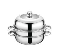 Btgghytr Ollas de vapor de grado profesional de 3 capas, tecnología de retención de calor, diseño espacioso para entusiastas de la cocina, versátil vaporizador de cocina de acero inoxidable